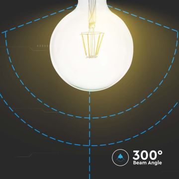 LED glödlampa FILAMENT G125 E27/12W/230V 3000K