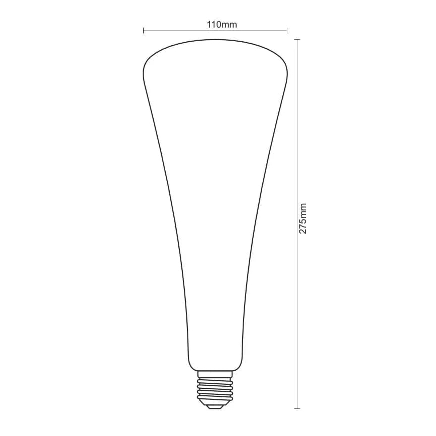 LED glödlampa FILAMENT SHAPE T110 E27/5W/230V 1800K lila