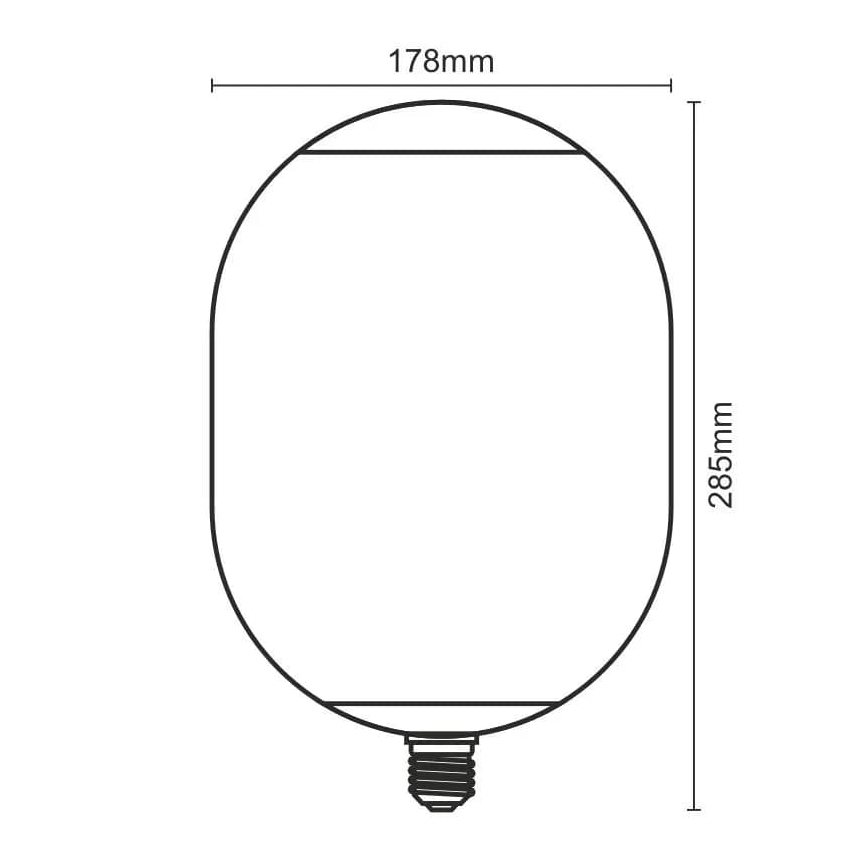 LED glödlampa FILAMENT SMOKE T178 E27/4W/230V 1800K