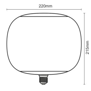 LED glödlampa FILAMENT SMOKE T220 E27/4W/230V 1800K