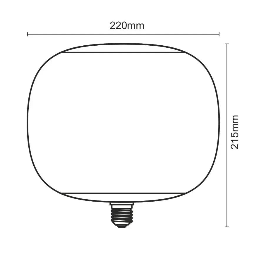 LED glödlampa FILAMENT SMOKE T220 E27/4W/230V 1800K