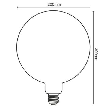 LED glödlampa FILAMENT SPIRAL SMOKE G200 E27/4W/230V 2000K