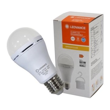 LED glödlampa RECHARGEABLE A60 E27/8W/230V 6500K - Ledvance