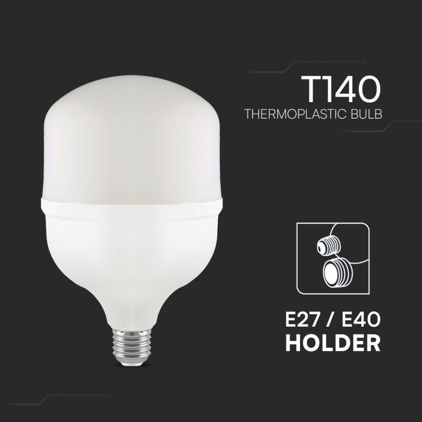 LED glödlampa T140 E40 E27/50W/230V 6500K