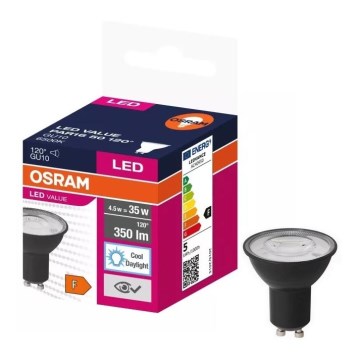 LED glödlampa VALUE PAR16 GU10/4,5W/230V 6500K 120° svart - Ledvance