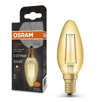 LED glödlampa VINTAGE E14/2,5W/230V 2400K - Osram