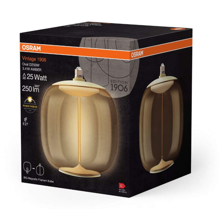 LED glödlampa VINTAGE FILAMENT E27/3,4W/230V 2700K - Osram