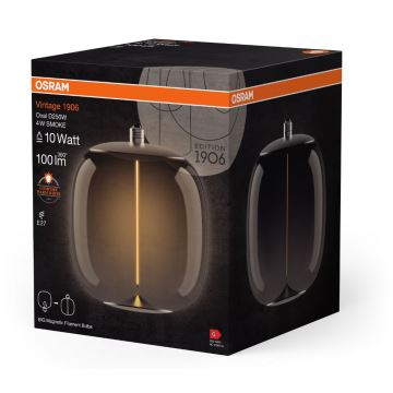 LED glödlampa VINTAGE FILAMENT E27/4W/230V 2700K rökt - Osram