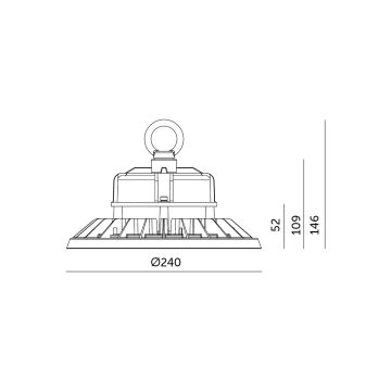 LED industriell taklampa RIO PRO HIGHBAY LED/100W/230V 4000K IP65