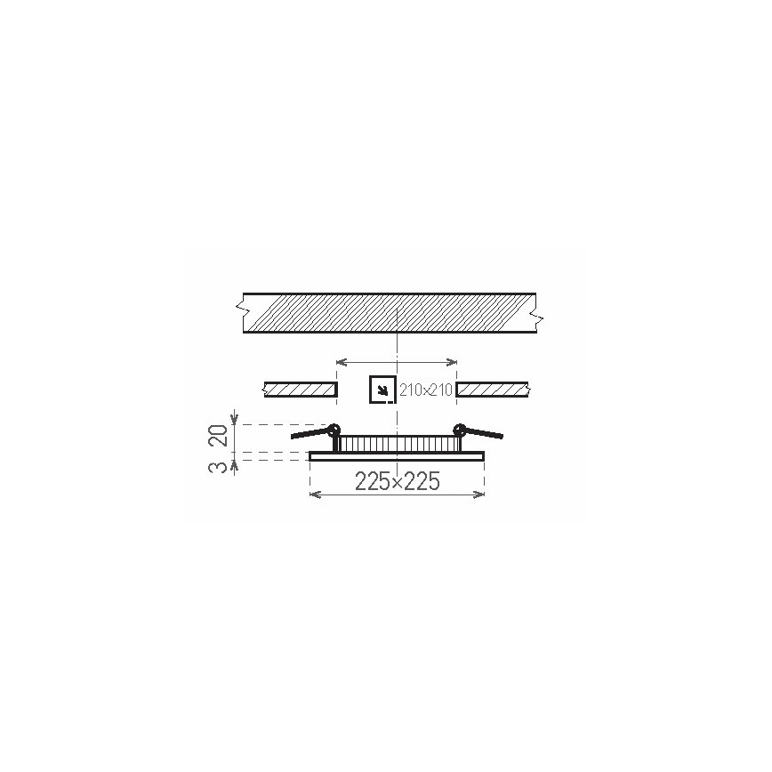 LED infälld Badrumbelysning VEGA LED/18W/230V 3800K 22,5 cm IP44