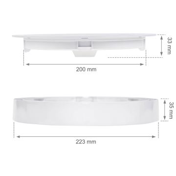 LED infälld belysning ALGINE 2i1 LED/18W/230V 3000K