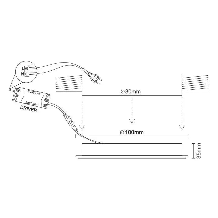 LED infälld belysning LED/7,5W/230V 4000K vit/silver