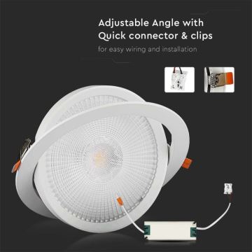 LED infälld belysning SAMSUNG CHIP LED/30W/230V 3000K