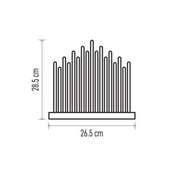 LED jul ljusstake  17xLED/3xAA röd 