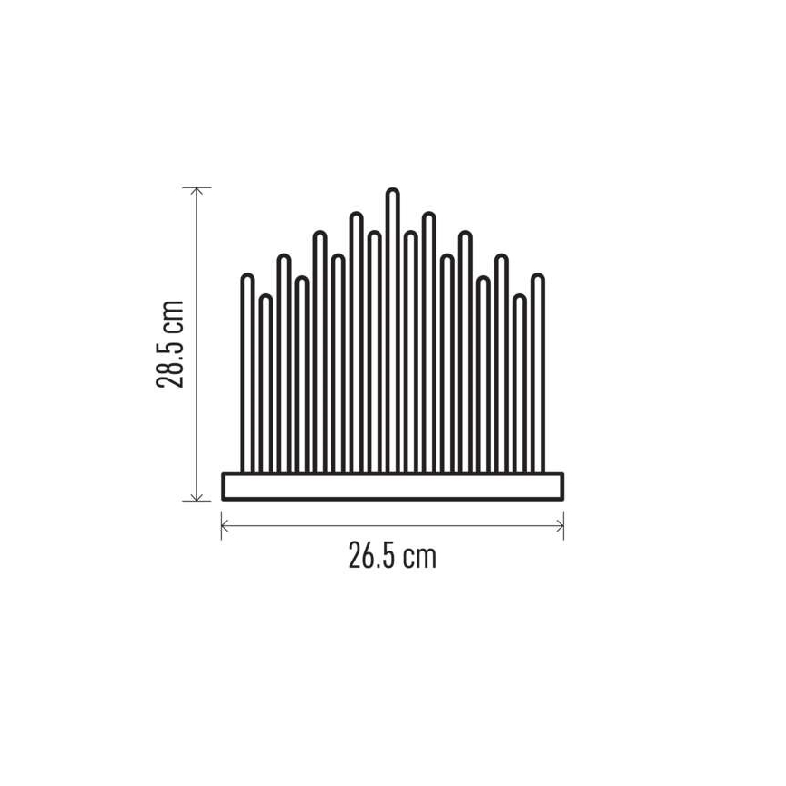 LED jul ljusstake  17xLED/3xAA röd 