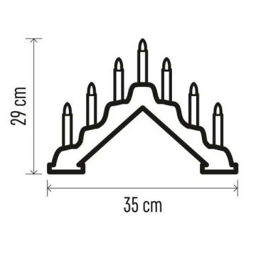 LED jul ljusstake  7xLED/2xAA beige 