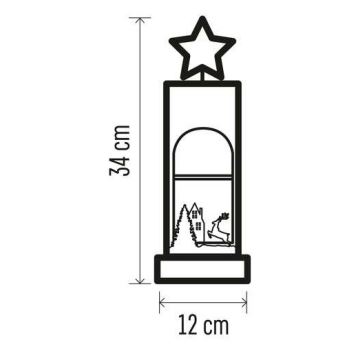 LED juldekoration  5xLED/2xAA stjärna 