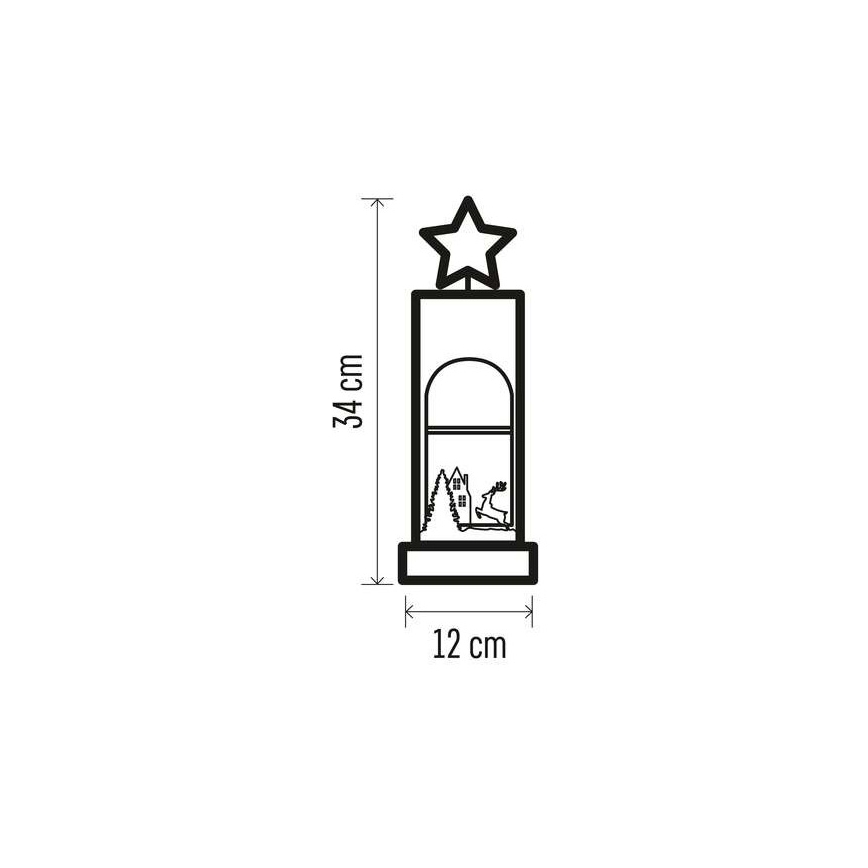 LED juldekoration  5xLED/2xAA stjärna 