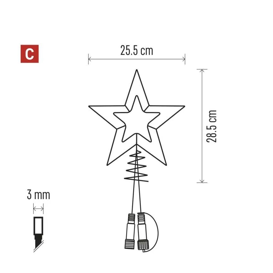 LED juldekoration för utomhusbruk 30xLED/4W/30V IP44 kall vit