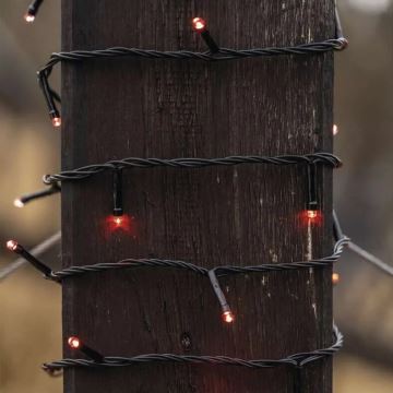 LED julkedja för utomhusbruk 100xLED/10m IP44 röd