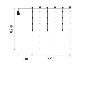 LED julkedja för utomhusbruk 100xLED/8 funktioner 7,9x0,7m IP44 varm vit