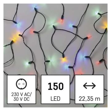 LED julkedja för utomhusbruk 150xLED/27,35m IP44 Flerfärgad