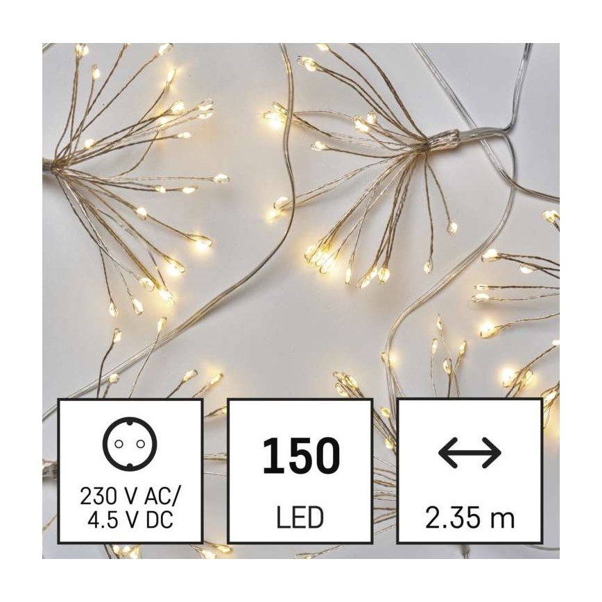 LED julkedja  150xLED/5,35m varm vit 