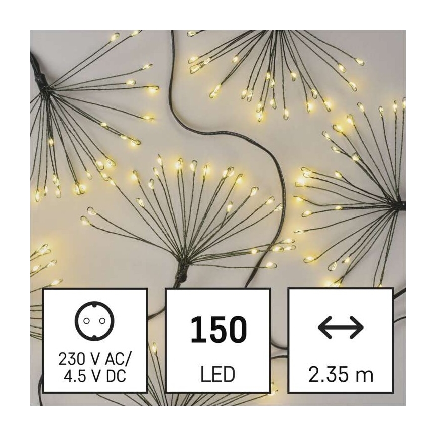 LED julkedja  150xLED/5,35m varm vit 