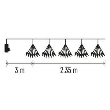 LED julkedja  150xLED/5,35m varm vit 