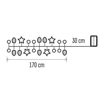 LED julkedja  20xLED/2m