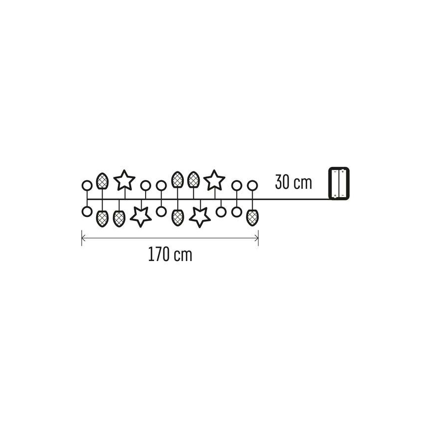 LED julkedja  20xLED/2m