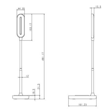 LED ljusreglerad touch bordslampa  med trådlös laddning  OCTAVIA LED/7W/230V vit 