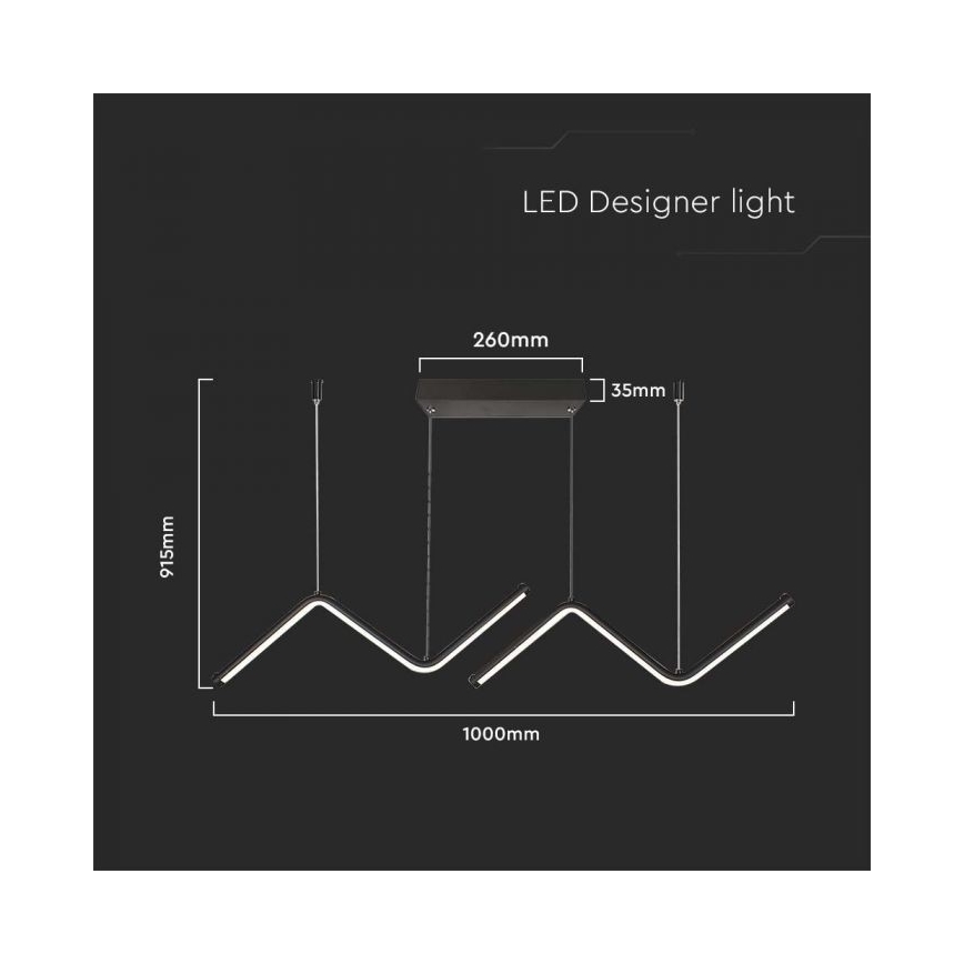 LED ljuskrona med textilsladd LED/12W/230V 4000K svart