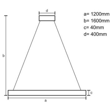 LED ljuskrona med textilsladd LED/22W/230V 4000K 120 cm ask/massivt trä