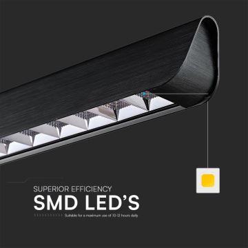 LED ljuskrona med textilsladd LED/36W/230V 3000/4000/6400K svart