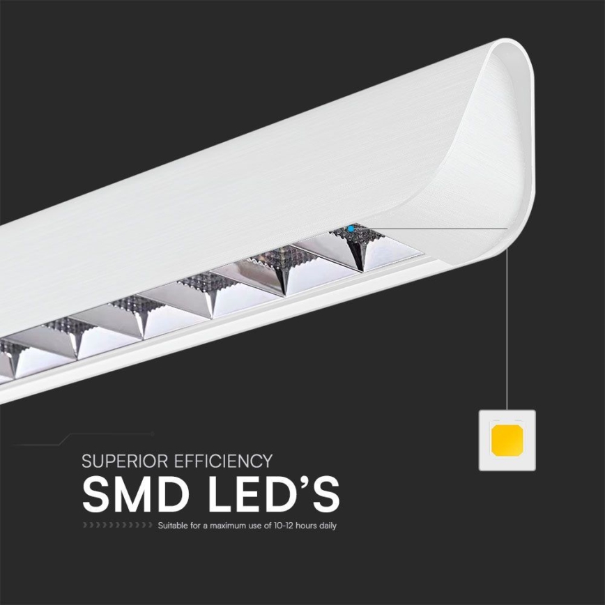 LED ljuskrona med textilsladd LED/36W/230V 3000/4000/6400K vit