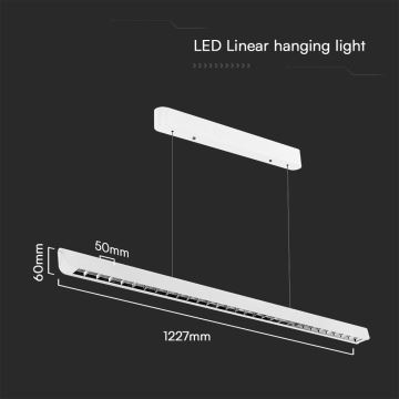 LED ljuskrona med textilsladd LED/36W/230V 3000/4000/6400K vit