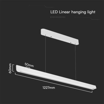 LED ljuskrona med textilsladd LED/36W/230V 3000/4000/6400K vit