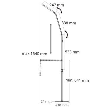 LED Ljusreglerad beröring golvlampa FERRARA LED/13W/230V 3000/4000/6000K vit