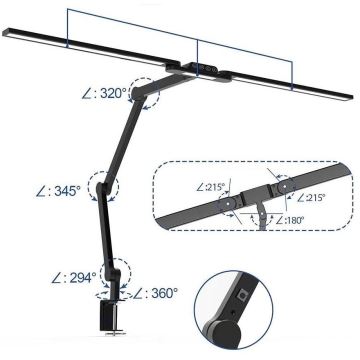 LED Ljusreglerad beröring flexible bordslampa LED/24W/230V 3000-6500K CRI 92 svart