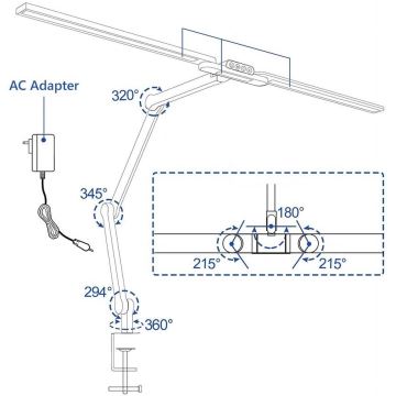 LED Ljusreglerad beröring flexible bordslampa LED/24W/230V 3000-6500K CRI 92 svart