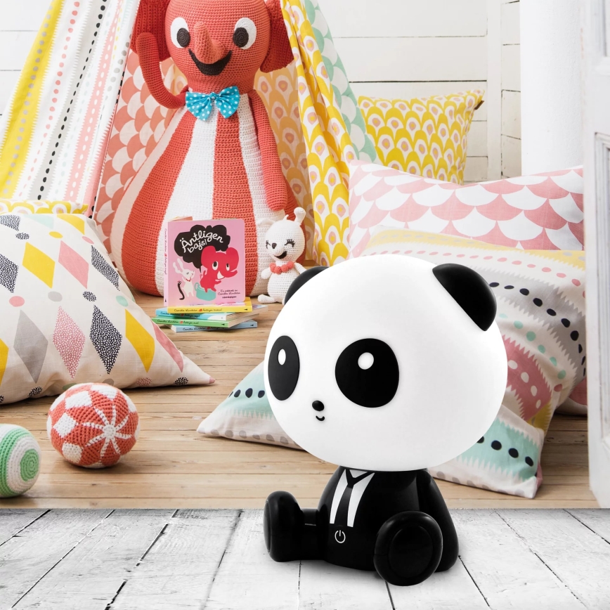 LED Ljusreglerad children's beröring lampa PANDA LED/2,5W/3,7V 1200 mAh