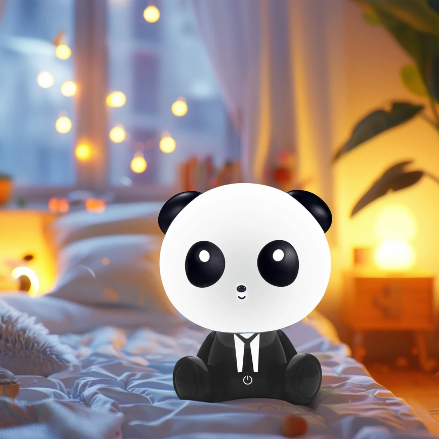 LED Ljusreglerad children's beröring lampa PANDA LED/2,5W/3,7V 1200 mAh