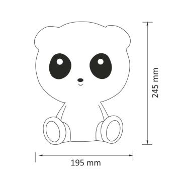 LED Ljusreglerad children's beröring lampa PANDA LED/2,5W/3,7V 1200 mAh