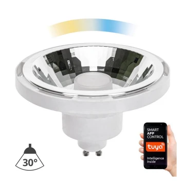 LED Ljusreglerad glödlampa AR111 GU10/10W/230V 3000-6500K Wi-Fi Tuya 30° vit