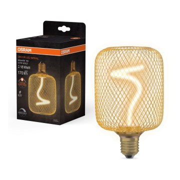 LED Ljusreglerad glödlampa DECOR FILAMENT E27/3,5W/230V 1800K guld - Osram