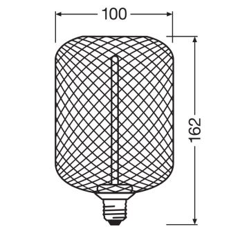 LED Ljusreglerad glödlampa DECOR FILAMENT E27/3,5W/230V 1800K svart - Osram