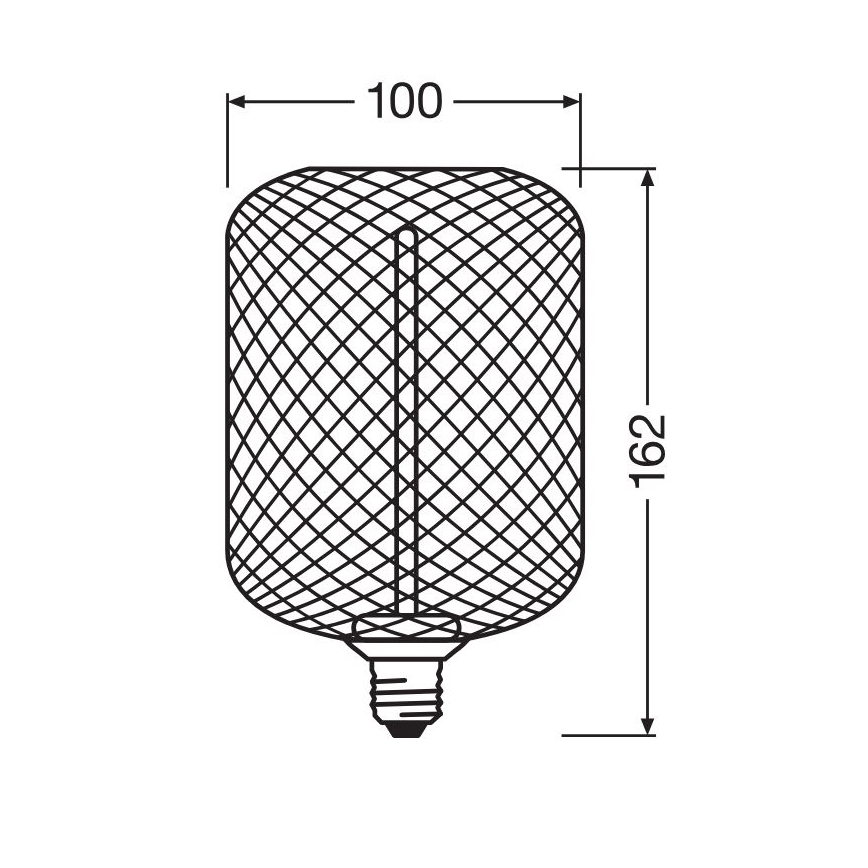 LED Ljusreglerad glödlampa DECOR FILAMENT E27/3,5W/230V 1800K svart - Osram