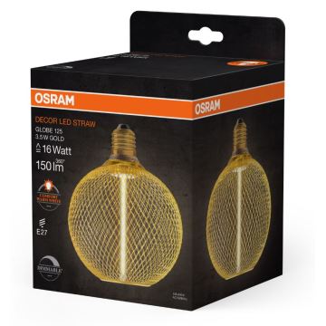 LED Ljusreglerad glödlampa DECOR  FILAMENT G125 E27/3,5W/230V 1800K guld - Osram