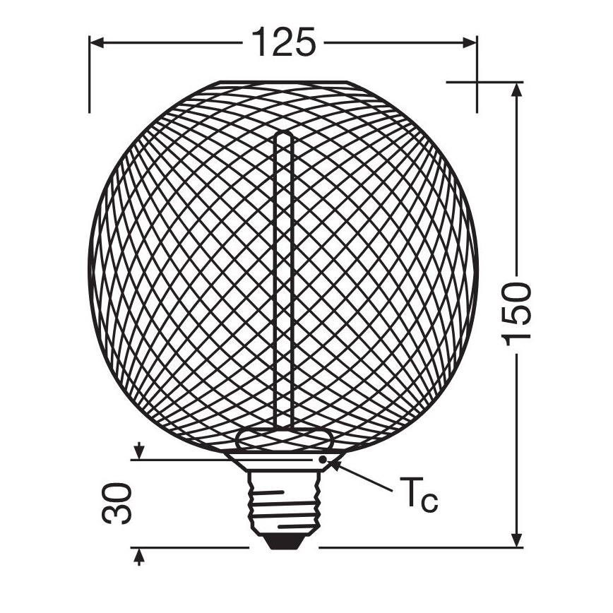 LED Ljusreglerad glödlampa DECOR  FILAMENT G125 E27/3,5W/230V 1800K guld - Osram